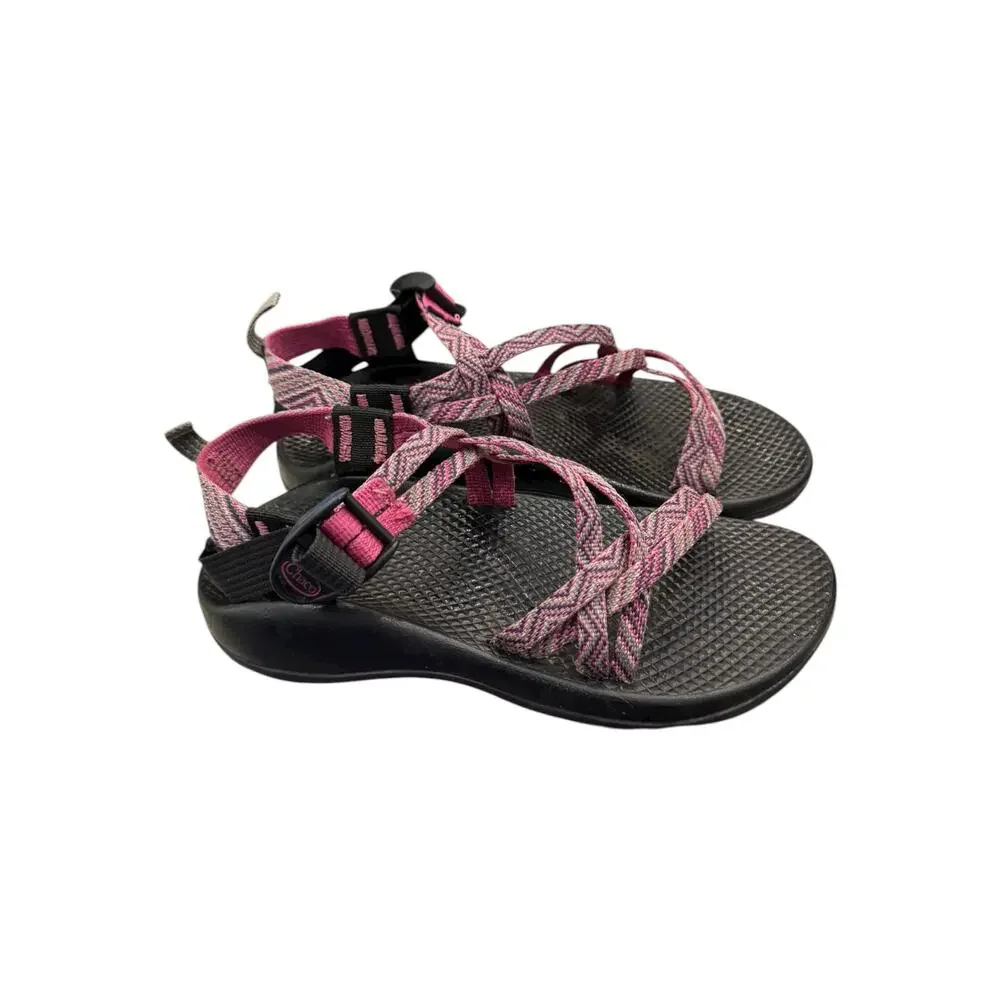 Chaco ZX/2 Yampa Pink Gray Toe Loop Sport Sandals Big Kids 4 EU 35
